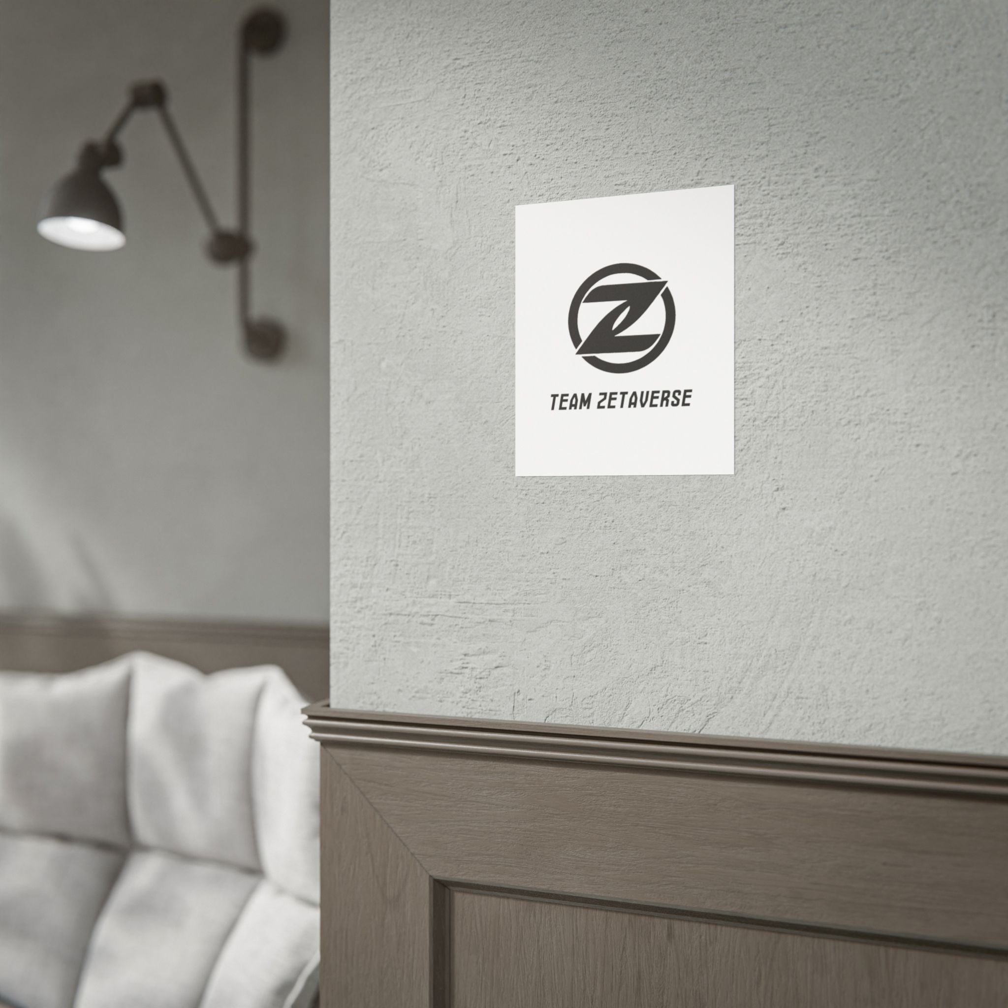 Rolled Poster — Team Zetaverse Logo Wall Art (Minimal Black Emblem)