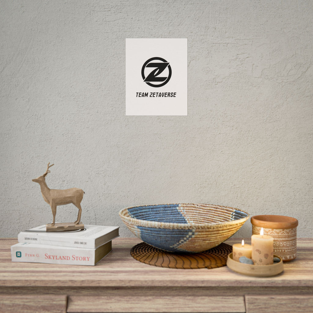 Rolled Poster — Team Zetaverse Logo Wall Art (Minimal Black Emblem)